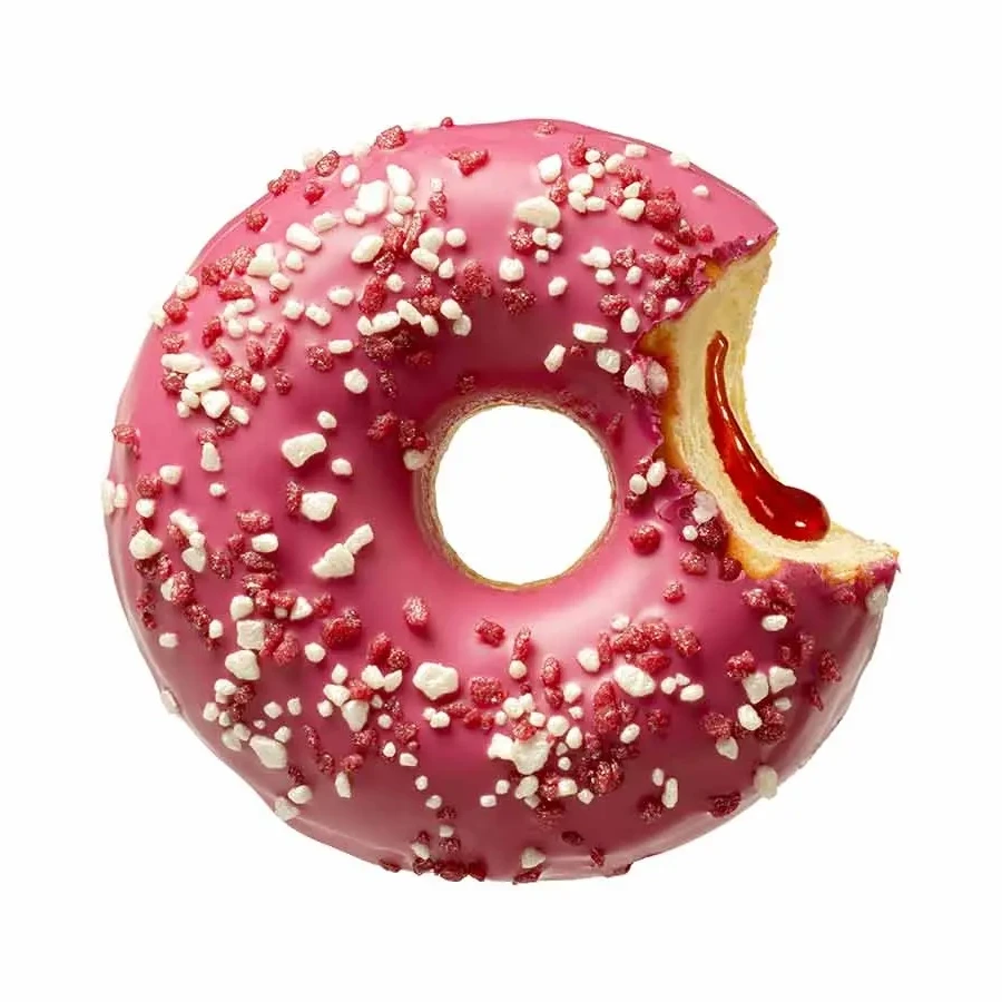Пончик Donut с клубничной начинкой