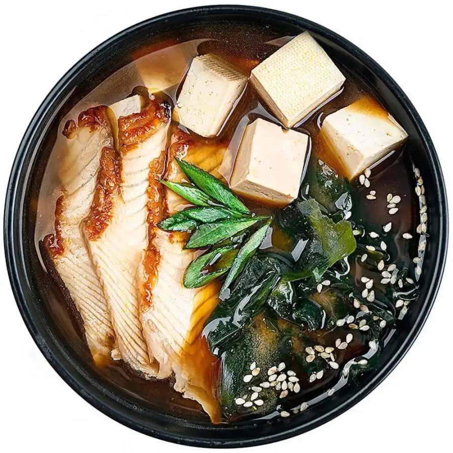 Miso soup with eel