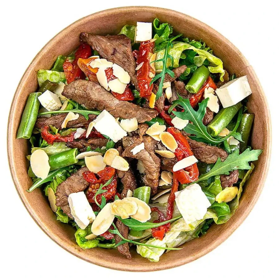 Veal and tofu salad