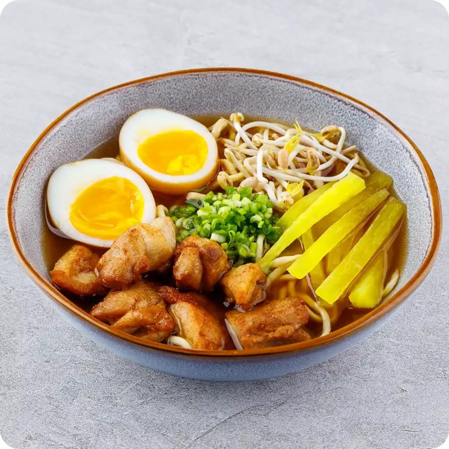 Miso ramen with chicken thigh