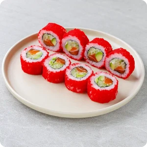 Roll California with salmon