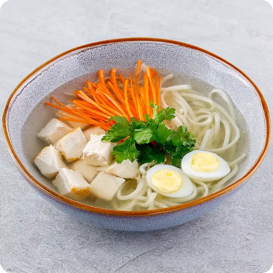 Chicken soup with homemade noodles