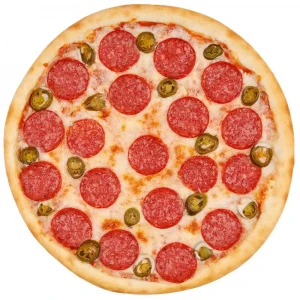 Pepperoni pizza with jalapeno