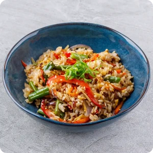 Hibachi rice with vegetables