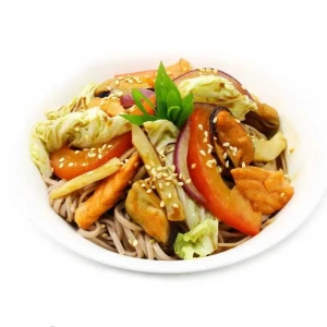 Buckwheat noodles with seafood