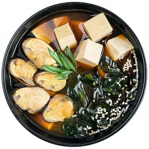 Miso soup with mussels