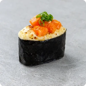 Baked salmon sushi