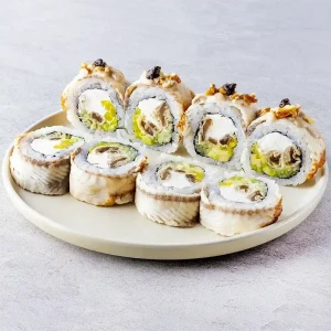 Roll with eel and truffle paste